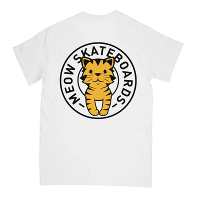 Meow Skateboards Tabby Seal Tee Shirt - White