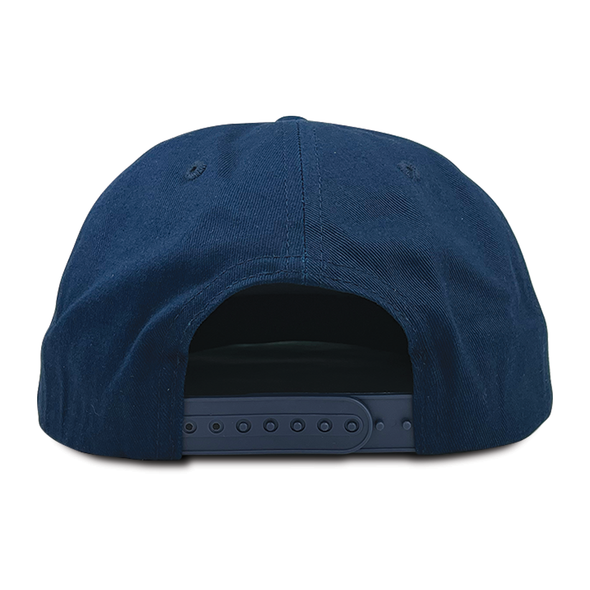 Towers Crossover Snapback Hat- Navy with Blue