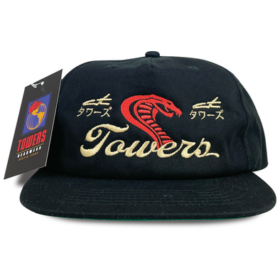 Towers Cobra Snapback Hat- Black