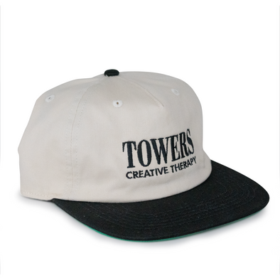 Towers Creative Therapy Snapback Hat- Cream Black