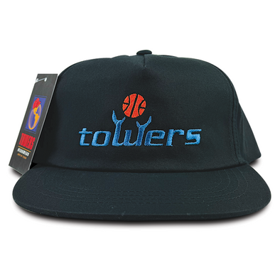 Towers Crossover Snapback Hat- Black with Blue