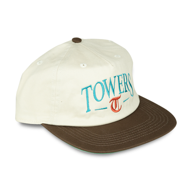 Towers Stacked Snapback Hat - Cream Brown