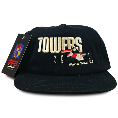 Towers World Team Snapback Hat- Black
