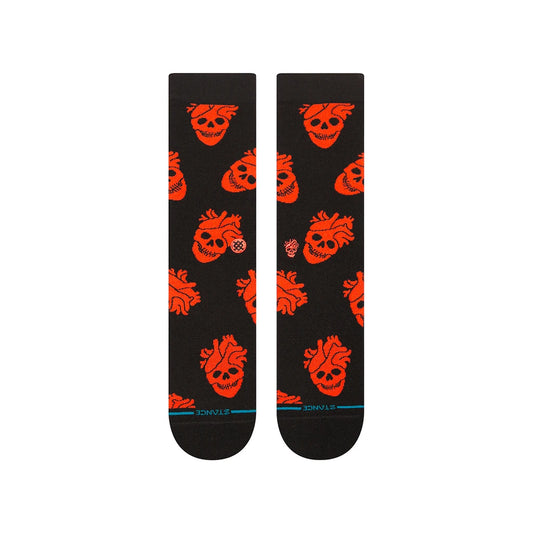 Stance Fallin In Skull Crew Socks - Black