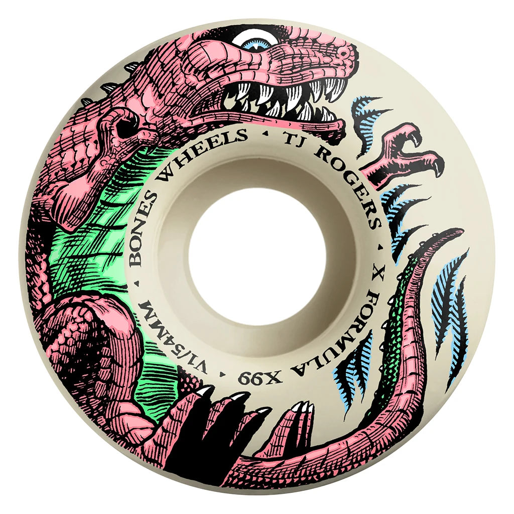 Bones Wheels Rogers Dino-Sortas X-Formula Skateboard Wheels V1 Standard 99A