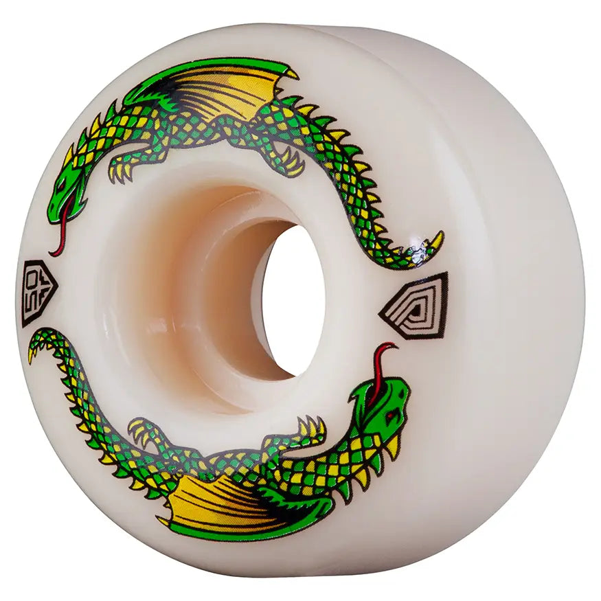 Powell Peralta Dragon Formula 50mm x 30mm 93A Skateboard Wheels - White