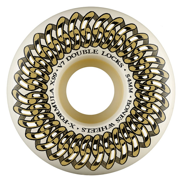 Bones Wheels X-Formula Skateboard Wheels V7 Double Lock 99A 54mm