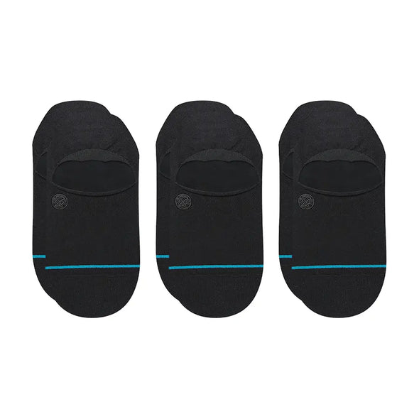 Stance Icon paquete de 3 calcetines invisibles - Negro