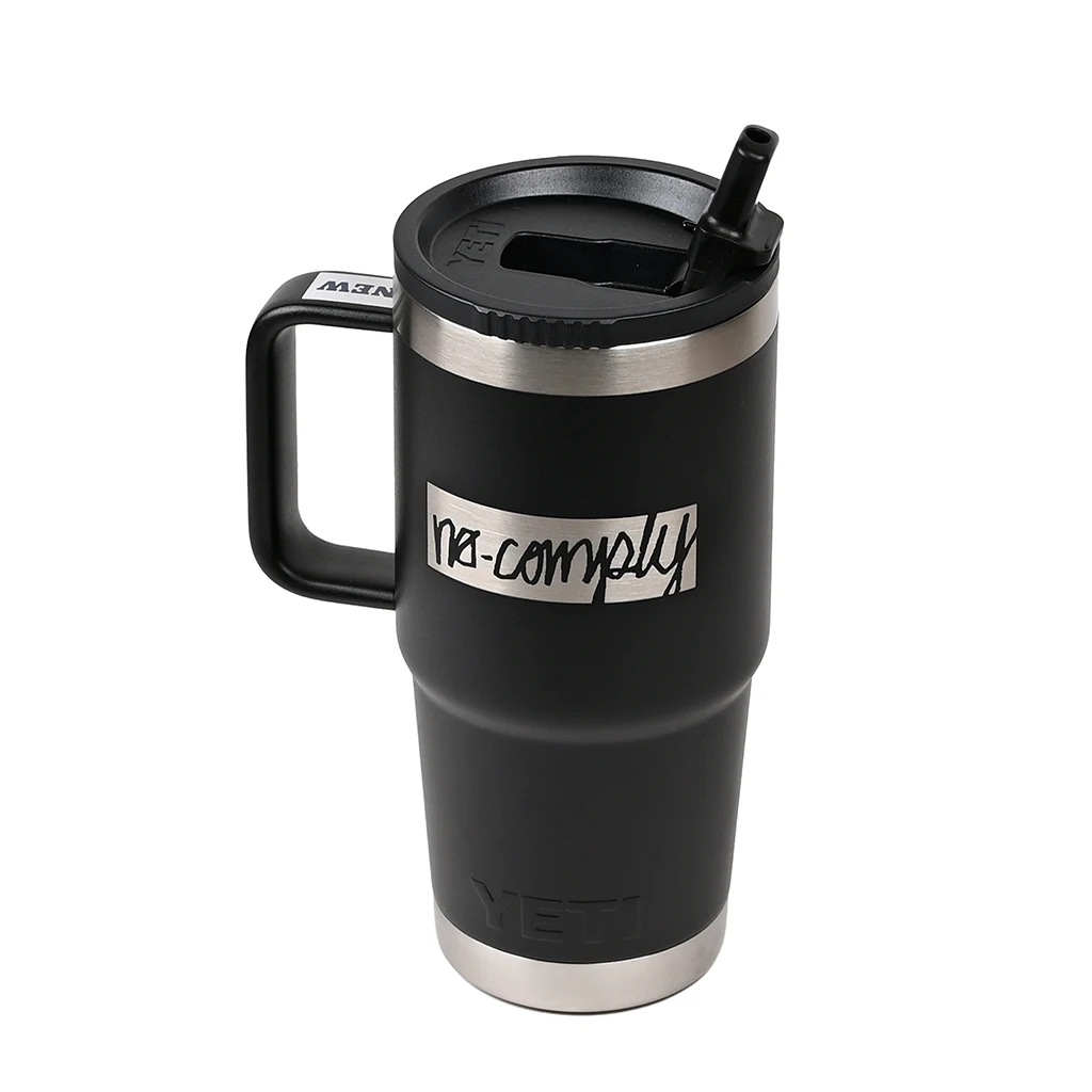 Yeti x No-Comply Rambler 20oz Travel Straw Mug - Black – No-Comply
