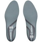 Gray shoe insoles with Adidas and Metalwood branding on a white background