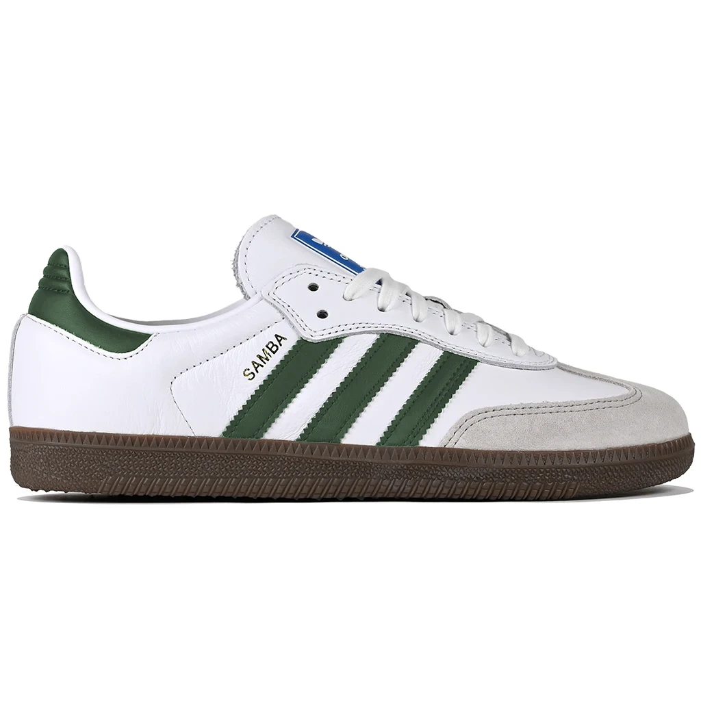 adidas Skateboarding Samba ADV Shoe - White/Green | Skate Shoes