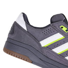 Close up of Aurora onix solar slime Adidas Skateboarding Tekkira Cup men's skateboard sneaker on white background