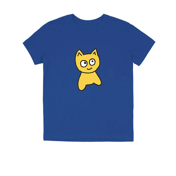 Meow Skateboards Big Cat Youth Tee Shirt - Royal