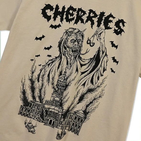 Cherries Wheels B.I.D. Tee Shirt - Khaki