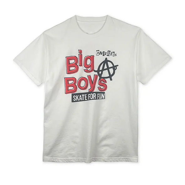 Camiseta Cherries Wheels x Big Boys Skate For Fun - Blanco