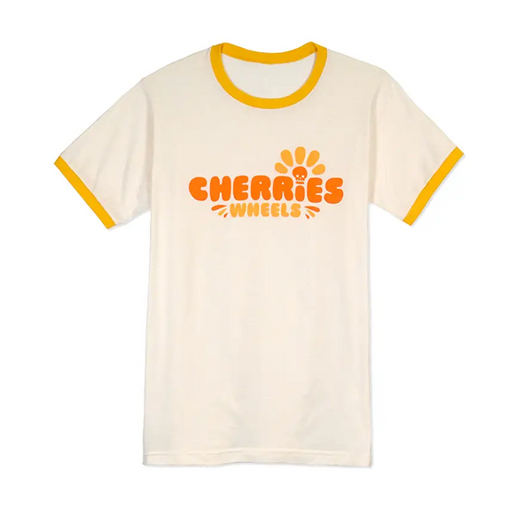 Cherries Wheels Sieben Tee - White