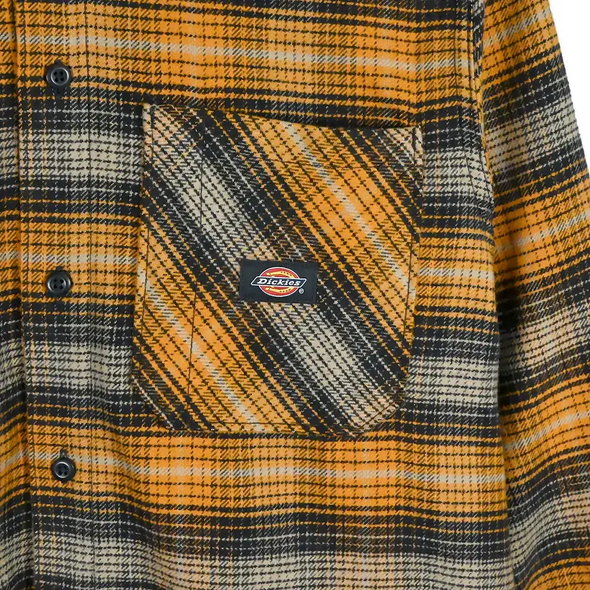 Dickies L/S Woven Plaid  Shirt - Gold