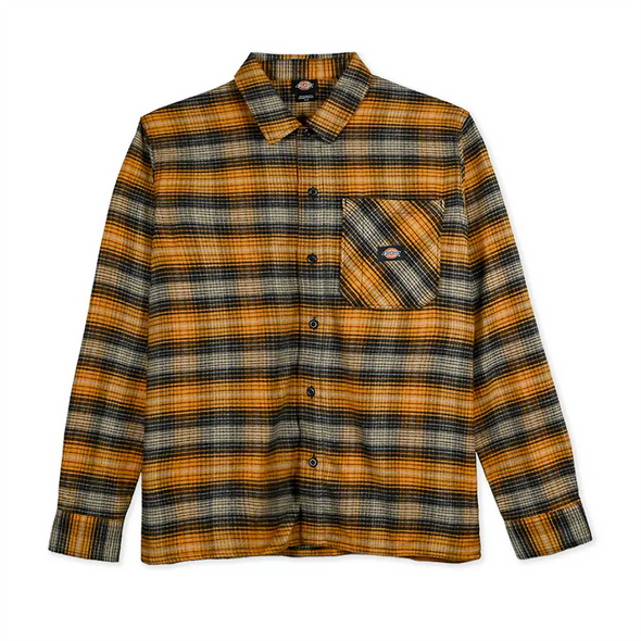 Dickies L/S Woven Plaid  Shirt - Gold