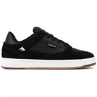Black Emerica Skateboarding Mute sneaker with white sole on a white background