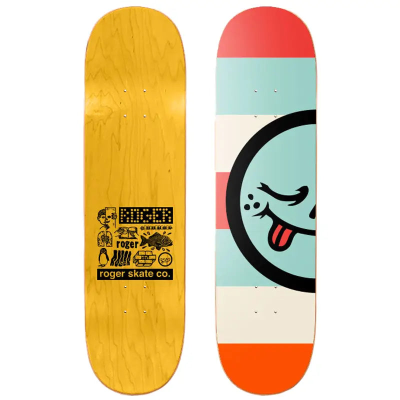 Roger Skate Co. Half Roger Stripes Deck 8.38