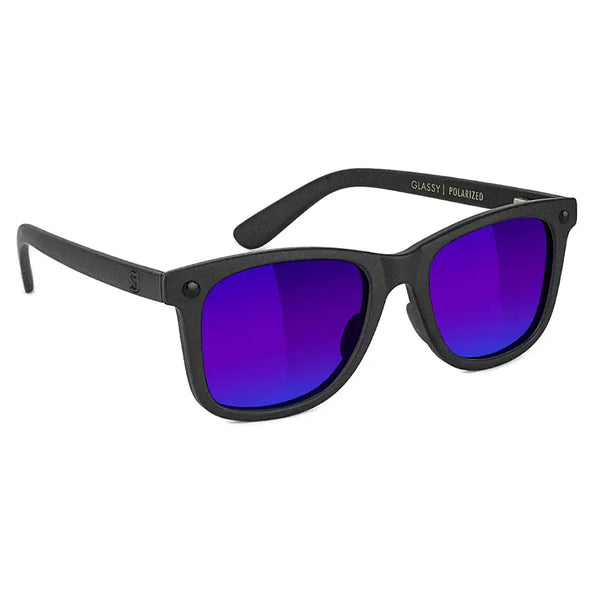 Glassy MikeMo Premium Polarized Sunglasses - Blackout/Blue Mirror