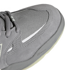 Toe box of Slate grey and sea salt New Balance Numeric NM1010 Tiago Lemos pro model men's skateboard sneaker on a white background