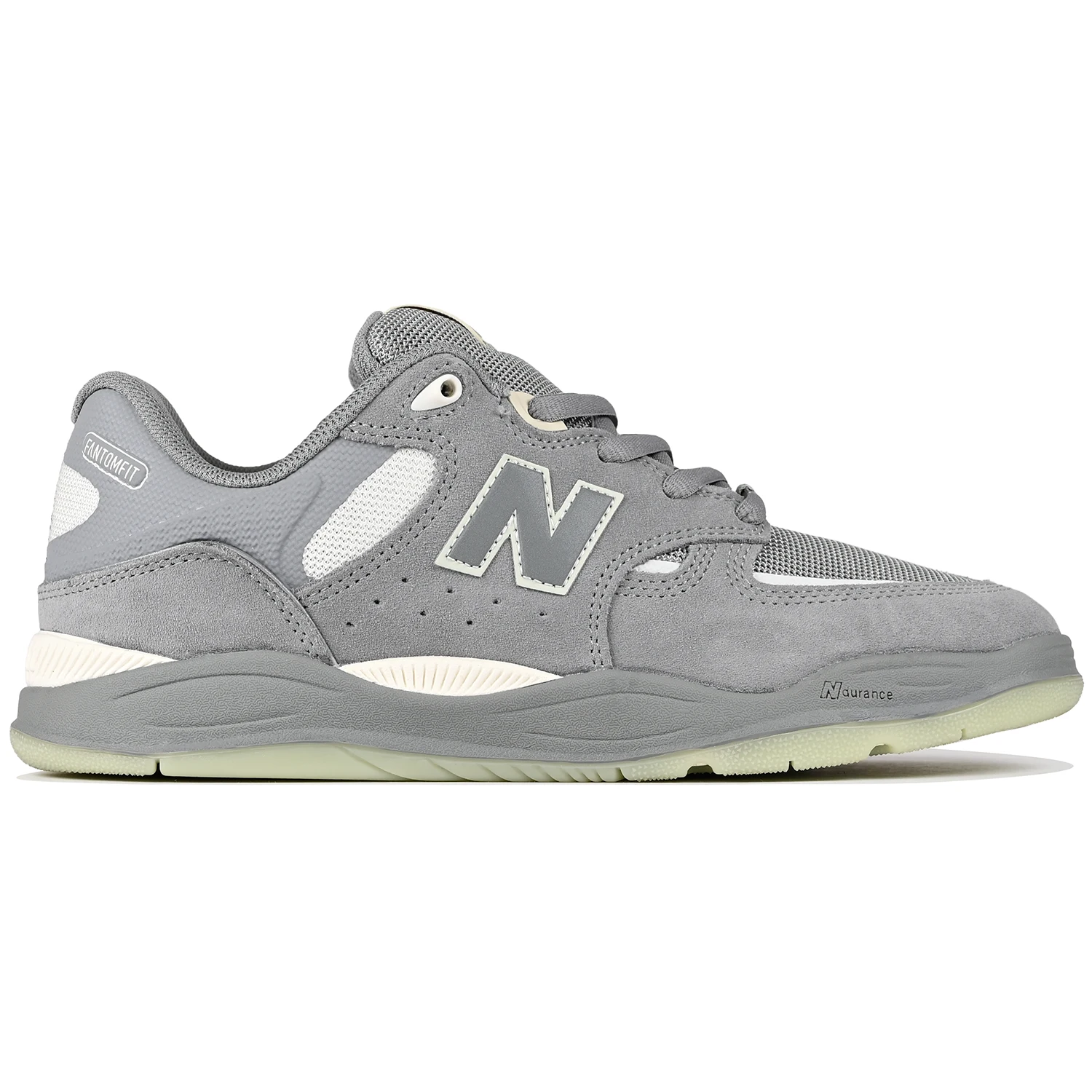 Slate grey and sea salt New Balance Numeric NM1010 Tiago Lemos pro model men's skateboard shoe on a white background