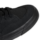 Toe box of Black and white New Balance Numeric NM417 Franky Villani pro model mid top men's skateboard sneaker on a white background