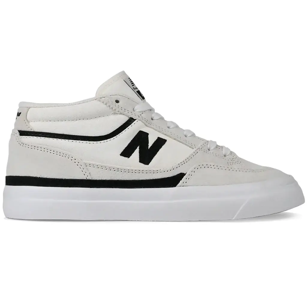 New Balance Numeric NM417 Skateboarding Shoe in Sea Salt/Black, featuring premium suede and a mid-top silhouette.