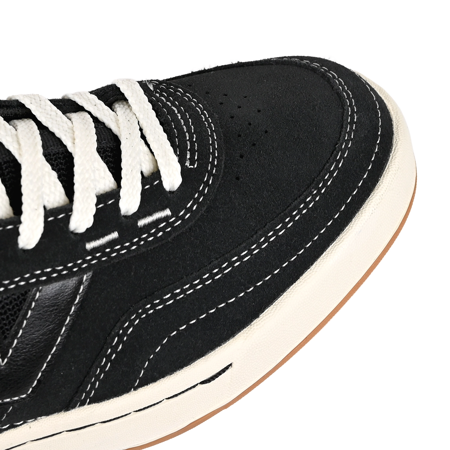 Toe box of Black sea salt New Balance Numeric NM440V2 men's skateboard sneaker on a white background