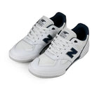 New Balance Numeric NM600 white and navy skateboarding shoes with FuelCell midsole and Ortholite insole.