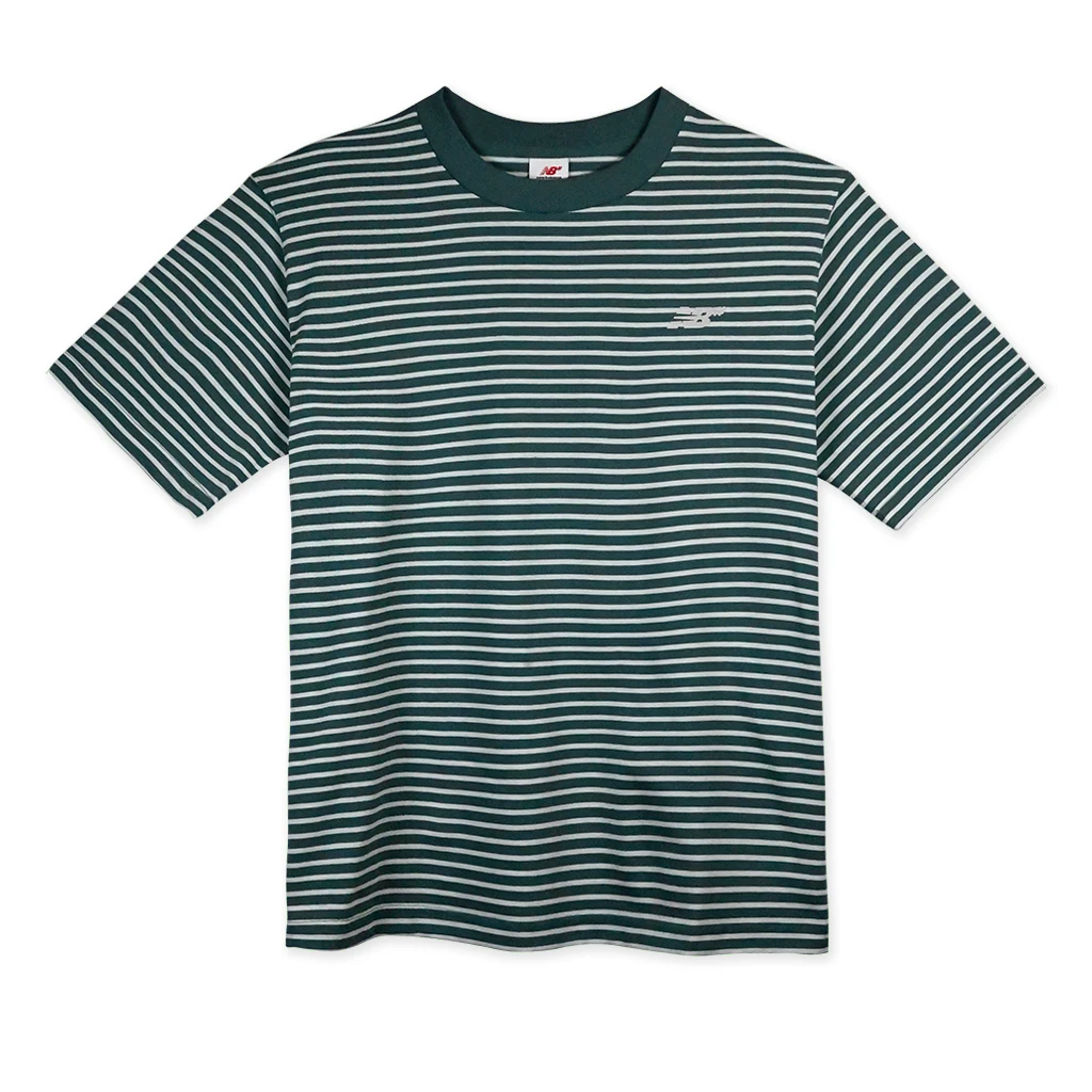 New Balance Numeric Thin Stripe Tee Shirt - Green