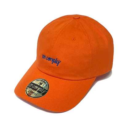 No-Comply Cut-Off Script Dad Hat - Orange