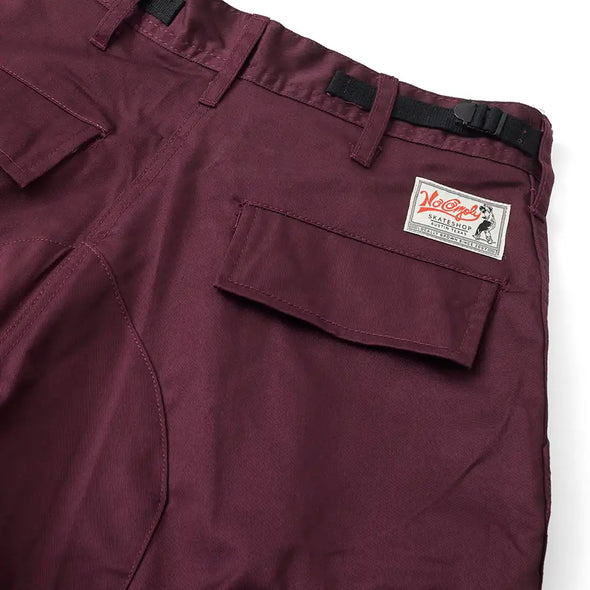 Pantalones cargo No-Comply - Borgoña