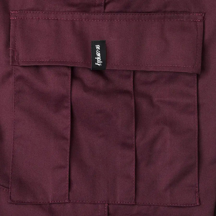 No-Comply Cargo Skate Pants - Burgundy