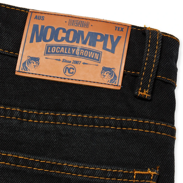 No-Comply Denim Regular Fit Skate Pant - Black