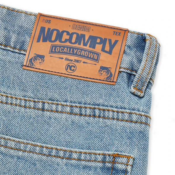 No-Comply Denim Regular Fit Skate Pant - Light Wash