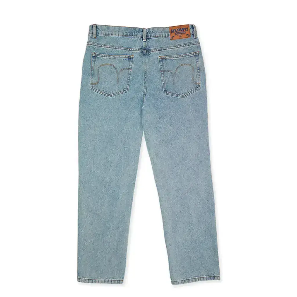 パンツ zackxxdevelopment NO COMPLY JEANS No-Comply Denim Regular Fit Skate Pant - Light Wash | Austin, TX