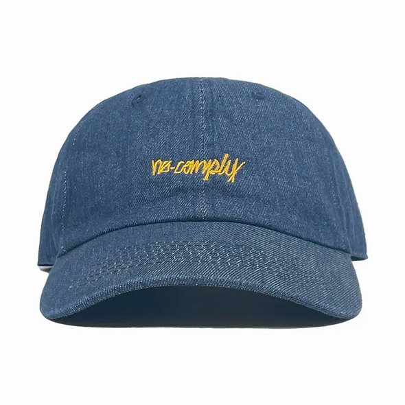 No-Comply Script Logo Denim Hat - Dark Wash