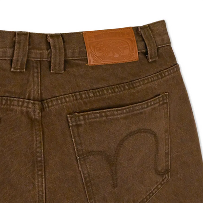 No-Comply Denim Skate Jort - Brown