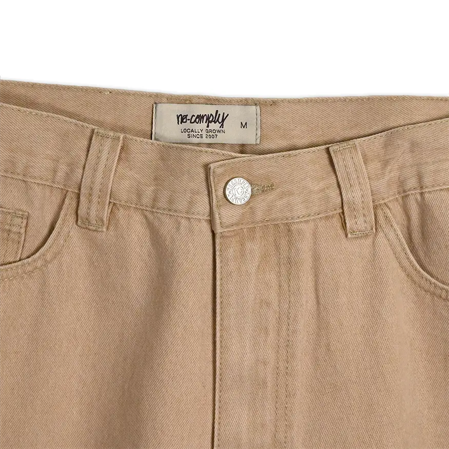 No-Comply Denim Skate Jort - Cream