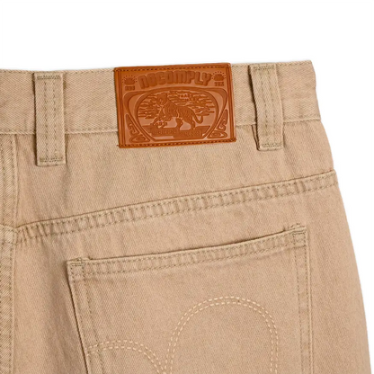 No-Comply Denim Skate Jort - Cream