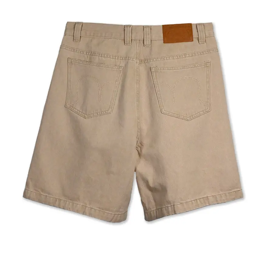 No-Comply Denim Skate Jort - Cream | No-Comply Skateshop