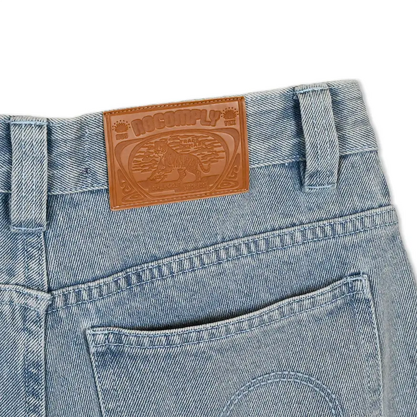 No-Comply 43 Denim Skate Jort - Light Wash