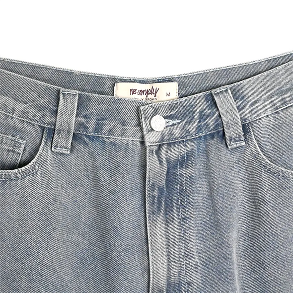 No-Comply 43 Denim Skate Jort - Light Wash