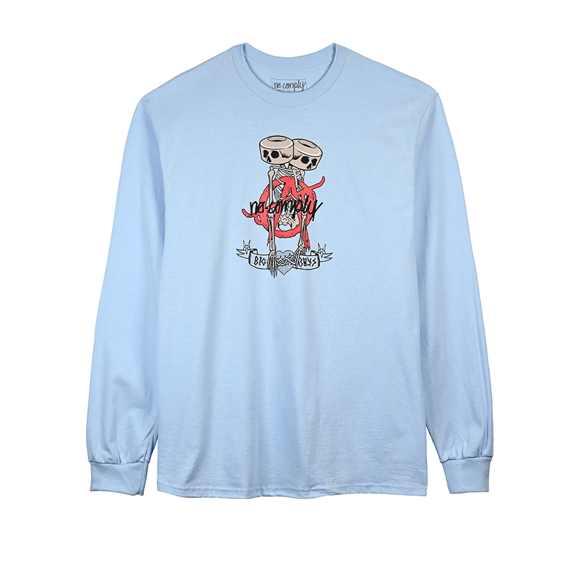 No-Comply x Big Boys Long Sleeve Shirt - Light Blue | Men's Skate