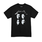 No-Comply Black Album Shirt featuring screen-printed graphic of shop employees on a black cotton t-shirt.