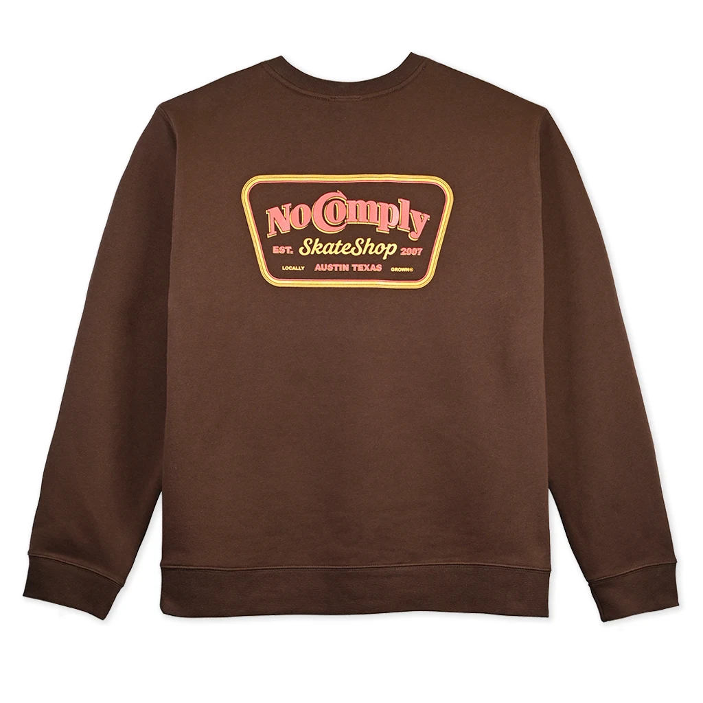 No-Comply Century Crewneck - Brown – No-Comply Skateshop