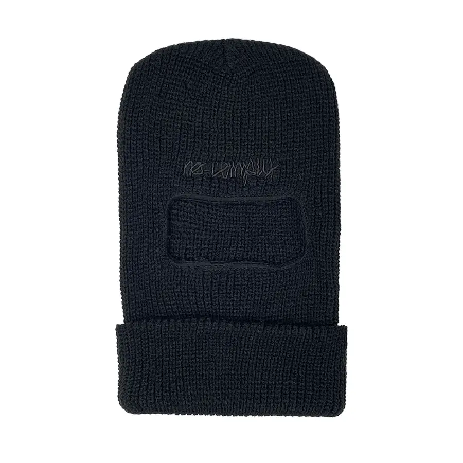 Gorro integral con diseño de cuadros de No-Comply - Negro