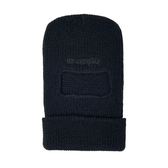 No-Comply Script Check Full Face Beanie - Black